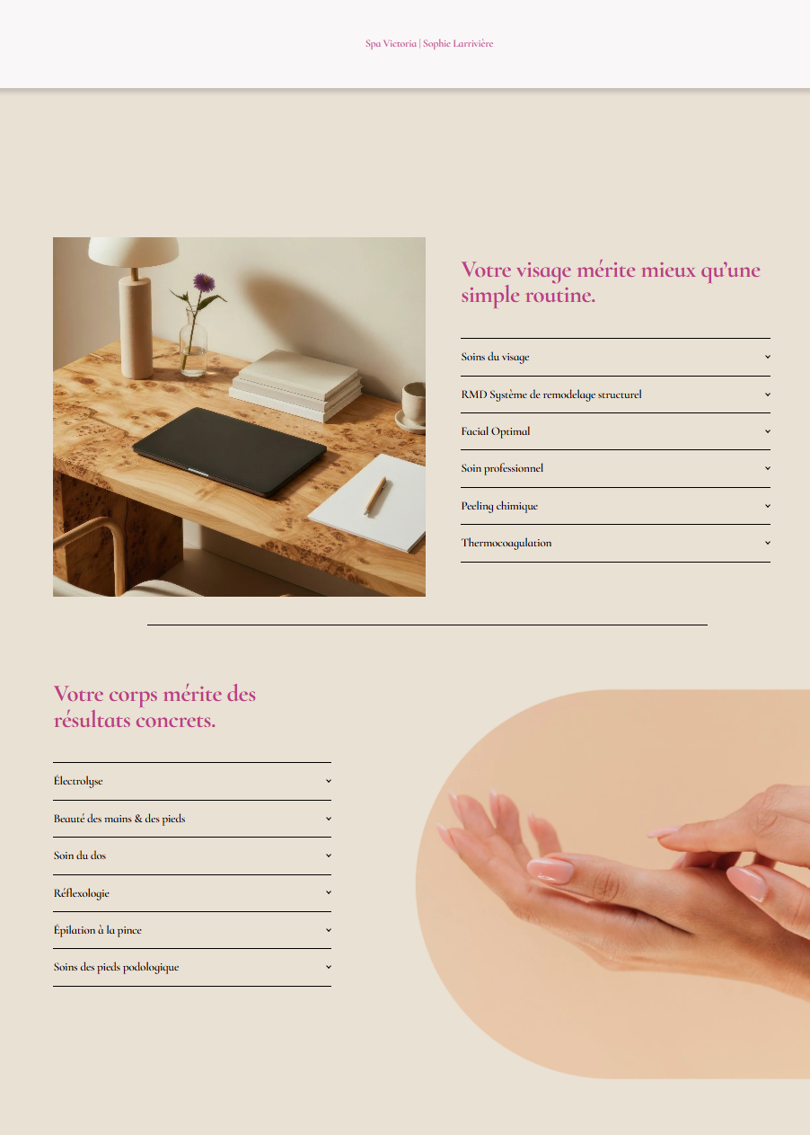 Exemple de site web vitrine pour travailleur autonome